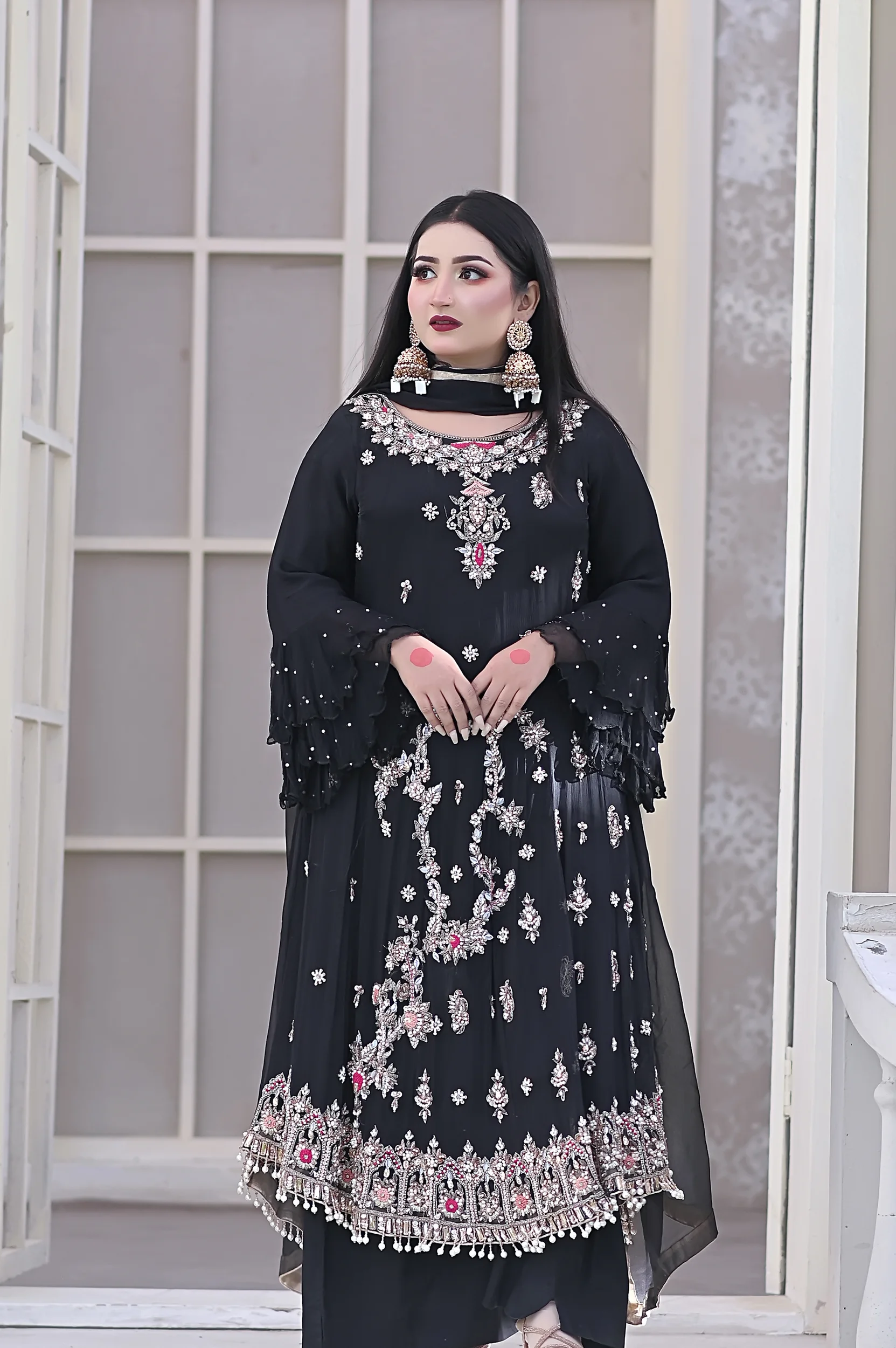 leather and knit dress Final Sale Plus Size Thick Sweater with Faux Corset class-a-uniform main image 1
